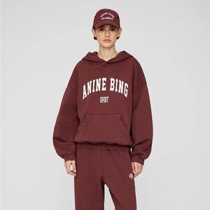 Anine Bing Jeremy Hat Los Angeles Dark Cherry $85